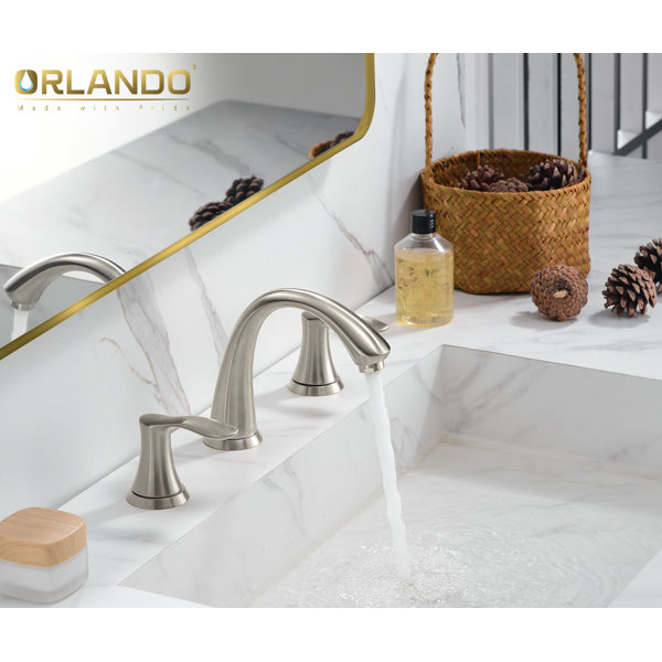ORLANDO Widespread Faucet Bathroom Faucet with Drain Assembly & Reviews